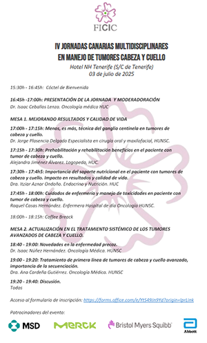 Tumores cabeza y cuello 2025 Islas Canarias