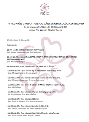 C&aacute;ncer ginecol&oacute;gico Madrid Marzo 2026
