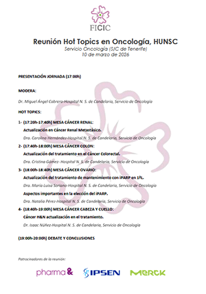 Hot Topics Oncolog&iacute;a Tenerife Cuello Cabeza Ovarios
