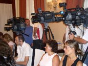 Periodistas en la presentación